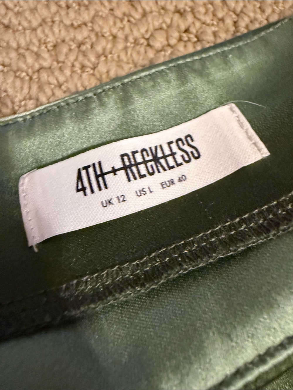 4TH+RECKLESS Olive Green Pencil Skirt